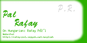 pal rafay business card